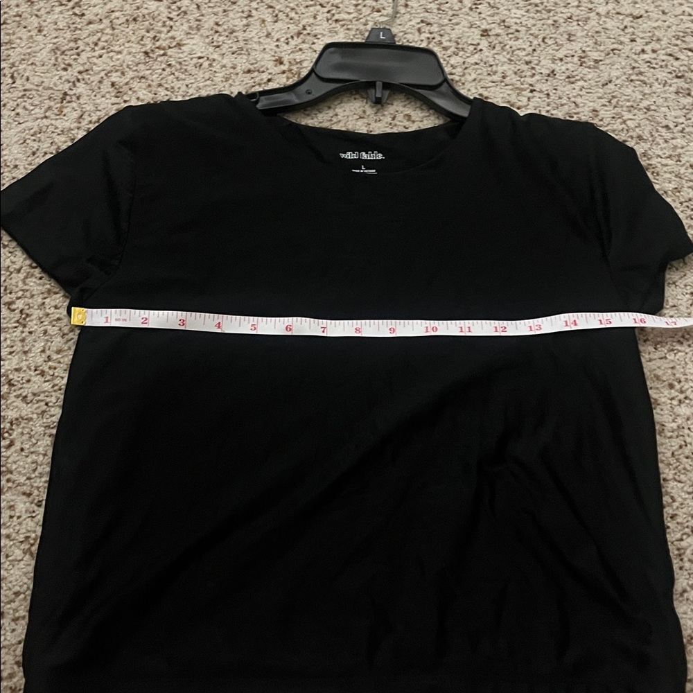 Wild Fable Black Short Sleeve cropped tee shirt - Picture 5 of 6